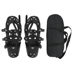 vidaXL 3 in 1 Sneeuwschoenen Zwart 53,5 x 21 cm Aluminium en HDPE