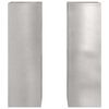 vidaXL Plantenstandaard 2 pcs Zilver 24 x 24 x 75 cm Roestvrij staal