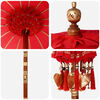 vidaXL Balinese parasol met basis Rood 95 x 95 x 260 cm