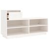vidaXL Schoenenkast 110x34x61 cm massief grenenhout wit