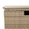vidaXL 6-delige Loungeset met kussens poly rattan beige