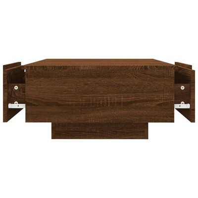 vidaXL Salontafel 90x60x31 cm bewerkt hout bruin eikenkleur