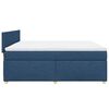 vidaXL Boxspring met matras stof blauw 180x200 cm