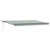 vidaXL Uitschuifbare luifel Groen en Wit 500 &times; 350 cm Polyester