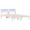 vidaXL Bedframe met hoofdeinde Wit 135 x 190 cm Massief grenenhout