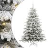 vidaXL Kunstmatige Inklapbare Kerstboom Wit 210 cm PE en PVC