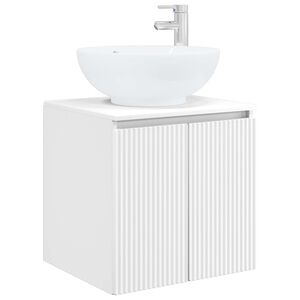 vidaXL Wandgemonteerde wastafelmeubel Wit 49,5 x 44,5 x 65 cm
