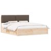 vidaXL Bedframe met Gevoerd Hoofdgedeelte Taupe 180 x 200 cm
