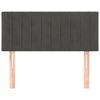 vidaXL Hoofdbord 80x5x78/88 cm fluweel donkergrijs