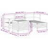 vidaXL 5-delige Loungeset ge&iuml;mpregneerd grenenhout