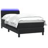 vidaXL Boxspring met matras en LED fluweel zwart 90x220 cm