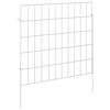 vidaXL Tuin omheining met palen 48 pcs 55 x 50 cm Mesh Zilverkleurig