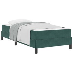 vidaXL Boxspringbed met matras Donkergroen 80 x 200 cm Stof