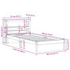 vidaXL Bedframe met hoofdbord massief grenenhout wit 75x190 cm