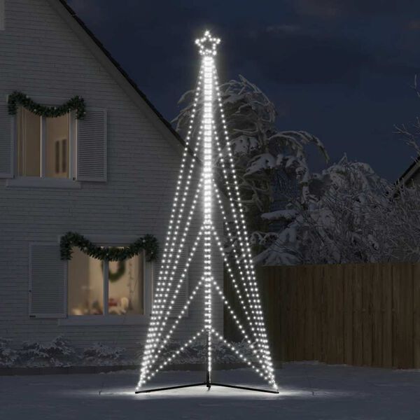 vidaXL LED-kerstboom 861 LEDs koud wit 478 cm