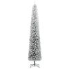 vidaXL Kunstkerstboom smal met standaard en sneeuw 300 cm PVC