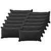 vidaXL Kussensloop 12 pcs HOUTEN Zwart 40 x 80 cm Fluweel