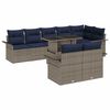 vidaXL Tuin Sofa Set 9 st Grijs Poly riet