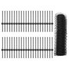 vidaXL Hek met Paal Grijs 0,4 x 100 m Staal en PVC