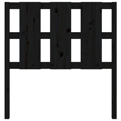 vidaXL Hoofdbord 95,5x4x100 cm massief grenenhout zwart
