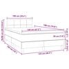 vidaXL Boxspring met matras en LED fluweel donkergroen 120x190 cm
