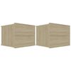 vidaXL Nachtkastjes 2 st 40x30x30 cm bewerkt hout sonoma eikenkleurig