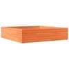 vidaXL Plantenbak 100x100x23 cm massief grenenhout wasbruin