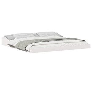 vidaXL Bedframe Wit 180 x 220 cm Massief grenenhout
