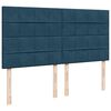 vidaXL Boxspring met matras fluweel blauw 200x200 cm