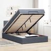 vidaXL Ottoman bed met matras en LED's 120x200cm fluweel donkergrijs