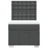 vidaXL Boxspring met matras stof donkergrijs 90x200 cm