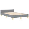 vidaXL Bedframe met hoofdeinde Lichtgrijs 120 x 200 cm Stof