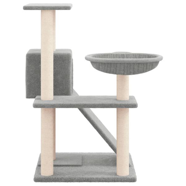 vidaXL Kattenmeubel met sisal krabpalen 82 cm lichtgrijs