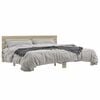 vidaXL Bedframe bewerkt hout metaal sonoma eikenkleurig 200x200 cm