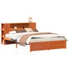 vidaXL Bedframe met opberghoofdeksel 2 pcs Wasbruin Massief Vurenhout