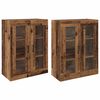 vidaXL Wandgemonteerde Kasten 2 st Oud hout 69,5 x 34 x 90 cm