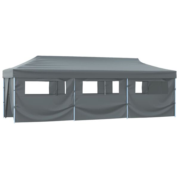 vidaXL Vouwtent pop-up met 8 zijwanden 870x291x315 cm antraciet