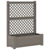 vidaXL Grote plantenbak met trellis PP Grijs