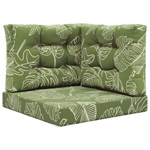 vidaXL Buiten bankkussen 3 pcs Bladontwerp Polyester