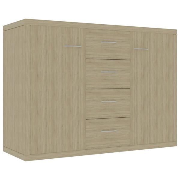 vidaXL Dressoir 88x30x65 cm bewerkt hout sonoma eikenkleurig