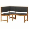 vidaXL Tuinstoel met kussen Bruin 140 x 100 x 91cm Massief acaciahout