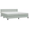 vidaXL Boxspring met matras fluweel lichtgrijs 180x220 cm