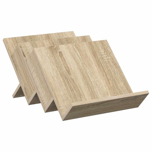 vidaXL Tijdschrift Rek Sonoma Eiken 53 x 40 x 28.5 cm Bewerkt hout