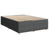 vidaXL Boxspring met matras stof donkergrijs 160x200 cm