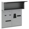 vidaXL Gereedschapskast en Pegboard Set 3 pcs Zwart 100 x 25 x 115 cm