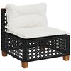 vidaXL 9-delige Loungeset met kussens poly rattan zwart
