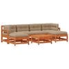 vidaXL Tuin loungeset 7 st Wasbruin Massief grenenhout