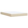 vidaXL Boxspring met matras stof cr&egrave;mekleurig 160x200 cm