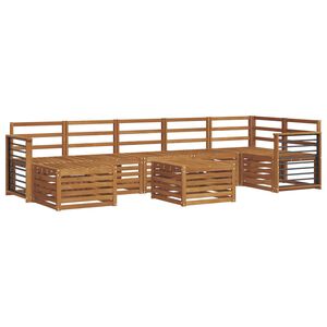 vidaXL Buiten bankenset 8 st Naturel