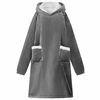 vidaXL Deken hoodie Donkergrijs M Fleece en Flanel